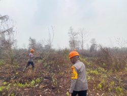 Brimob Kalbar Intensifkan Patroli Lahan Bekas Karhutla di Kubu Raya