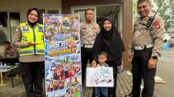 Ditlantas Polda Kalbar Ajak Anak Belajar Tertib Berlalu Lintas Lewat Kegiatan Mewarnai