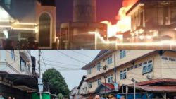 Kapolres Melawi Turun Langsung Cek Kebakaran di Nanga Pinoh, Sekitar 50 Ruko Terdampak
