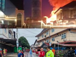 Kapolres Melawi Turun Langsung Cek Kebakaran di Nanga Pinoh, Sekitar 50 Ruko Terdampak