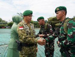 Pangdam XII/Tpr Pimpin Upacara Penyambutan Satgas Pamtas RI-PNG Yonif 643/Wanara Sakti