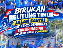 Birukan Belitung Timur, Jalan Santai HUT ke-25 Demokrat Banjir Hadiah Umroh dan Ribuan Doorprize