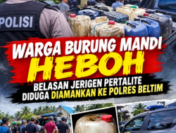 Warga Burung Mandi Heboh, Belasan Jerigen Pertalite Diduga Diamankan ke Polres Beltim