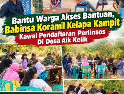 Bantu Warga Akses Bantuan, Babinsa Koramil Kelapa Kampit Kawal Pendaftaran Perlinsos Di Desa Aik Kelik